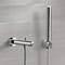 Chrome Wall Mounted Tub Spout Set with Hand Shower